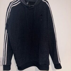 Adidas Black Hoodie with White Logo